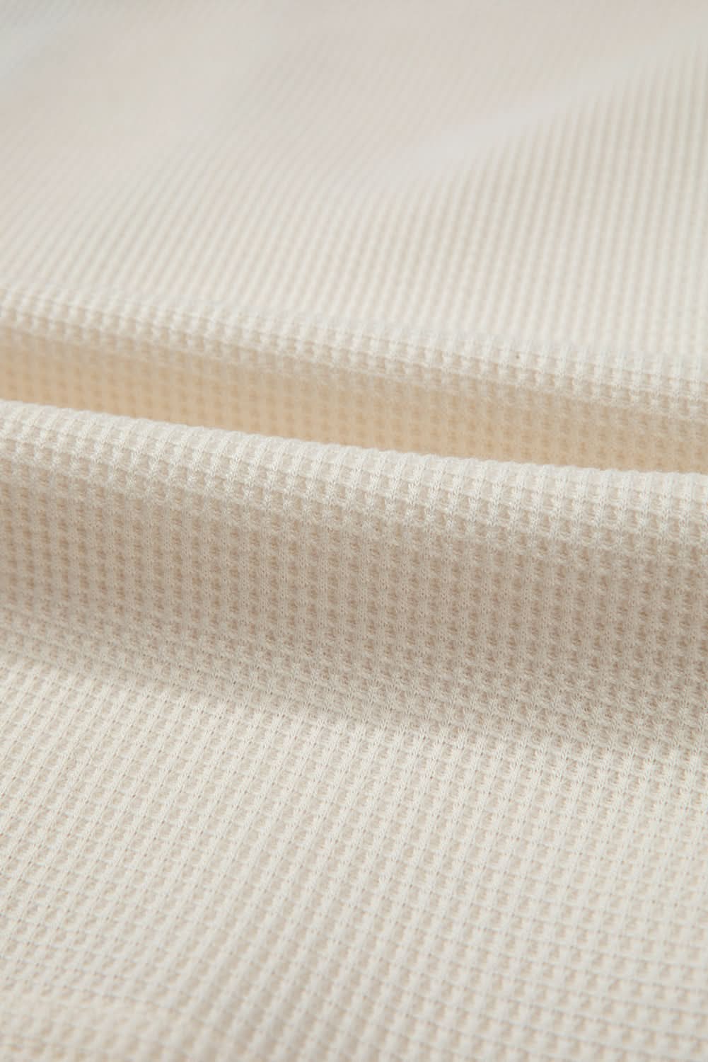 Dark Grey Waffle Colorblock Buttons Placket Drop Shoulder Drawstring Hoodie - Love Salve